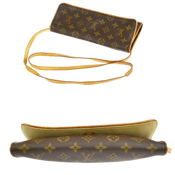 LOUIS VUITTON Pochette Twin GM 2Way Shoulder Bag Monogram Brown M51852 32SG044 - Picture 5 of 10